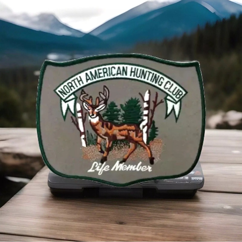 North American Hunting Club Life Member Patch NOS New Large Deer Trees Forest